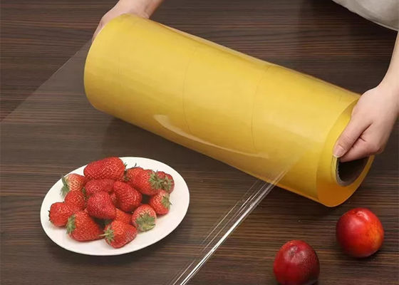 45 سانتی متر 50 سانتی متر مواد غذایی تازه PVC Cling Wrap فیلم پلاستیکی قابل تجزیه برای بسته بندی مواد غذایی