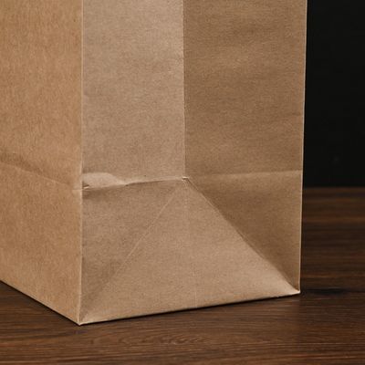250 گرام 300 گرام مواد زیست فرسوده قابل استفاده کیف های کاغذی قهوه ای با دسته