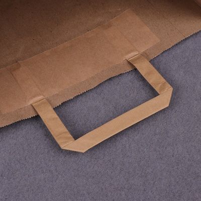 250 گرام 300 گرام مواد زیست فرسوده قابل استفاده کیف های کاغذی قهوه ای با دسته