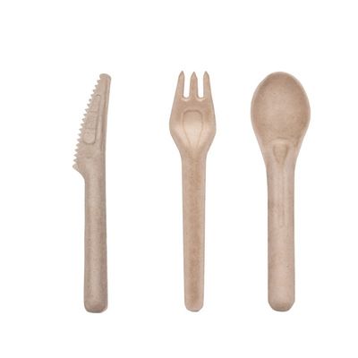 باگاس زیست فرسایش پذیر و سازگار با محیط زیست ظروف یکبار مصرف 141.7mm چنگال و قاشق های کمپوست قابل استفاده