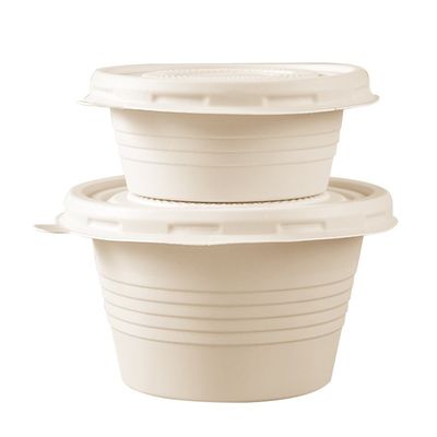 4OZ ظروف میز یکبار مصرف نشاسته ذرت چاشنی پخت و پز فنجان با پوشش